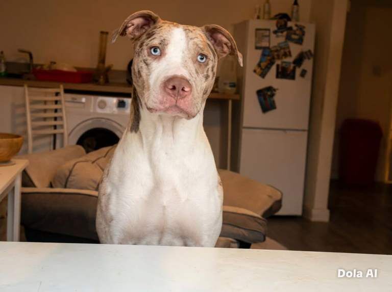 Need a home blue eyed female murle bulldog